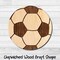 Soccer Ball Unfinished Wood Shape Blank Laser Engraved Cut Out Woodcraft Craft Supply SOC-002 product 1